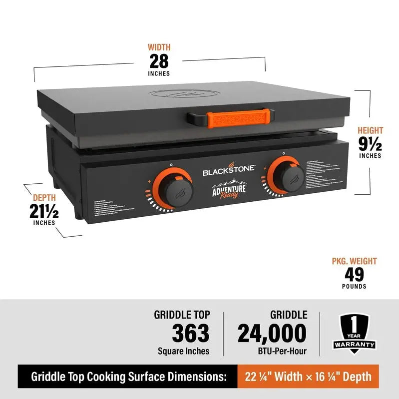 Blackstone Propane Griddle Gift Bundle 22 In Black - Adventure Ready