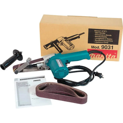 MAKITA 1-1/8 In. X 21 In. Belt Sander, 5.0 A, Teal - 9031