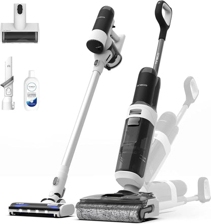 Tineco Floor One Stretch S6 Cordless Wet Dry Vacuum Mop, 0.8 Liters, Black & White - Floor-One-Stretch-S6