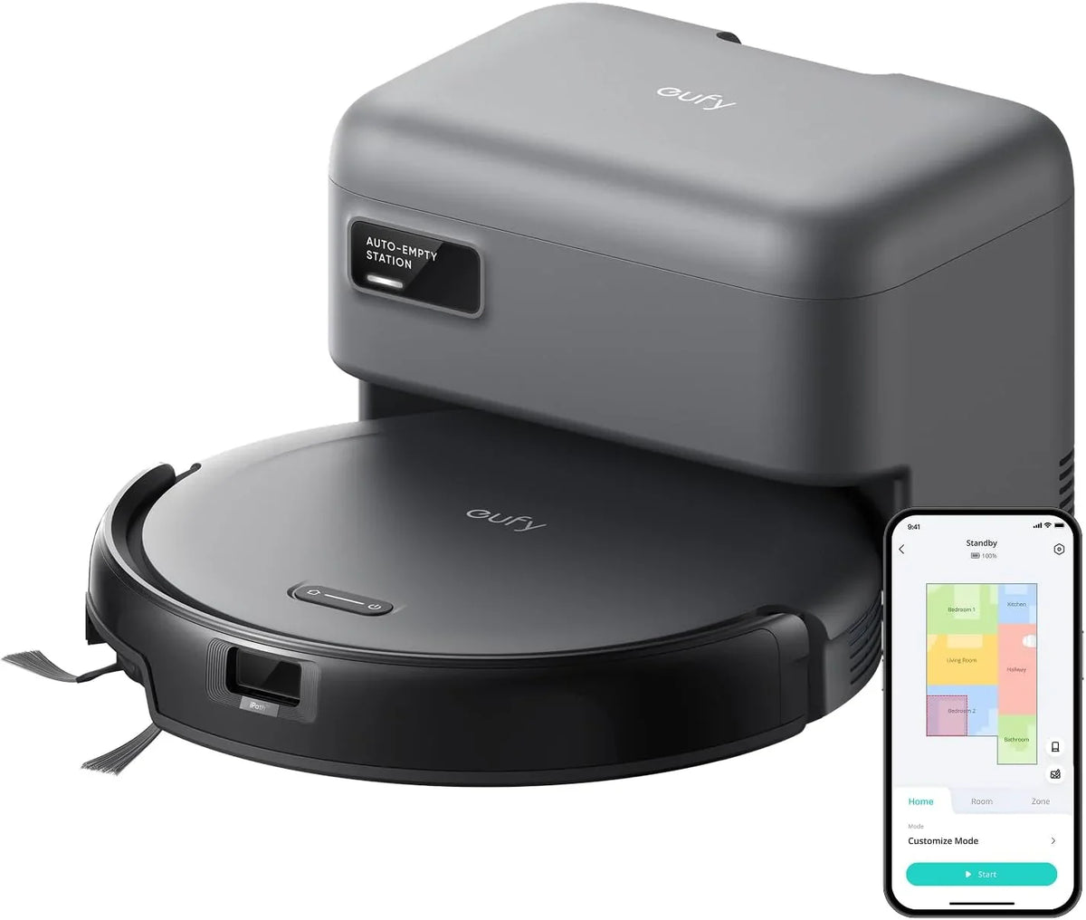 eufy Robot Vacuum And Mop Combo, 7.000 Pa, 3.35-Inch, Black - Omni C20