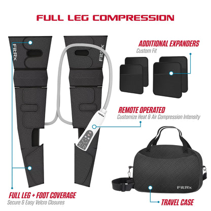 FitRx RecoverMax Heated Compression Leg And Foot Massager