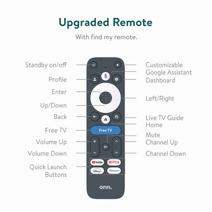 Onn. 4K Pro Streaming Device With Google TV, 4K UHD, Dolby Vision & Atmos, Wi Fi 6
