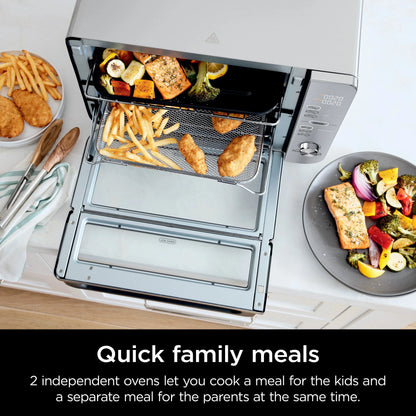 Ninja Air Fry Basket With 2 Sheet Pans, 2 Wire Racks And Crumb Tray - DCT601