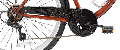 Kent 26in Margaritaville Men's Cruiser Bike, Wood Grain Color