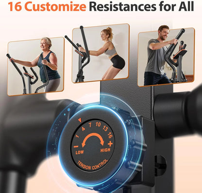 Niceday Elliptical Machine, 15.5-20IN Stride, 16 Levels, 500LB Capacity - CT11S