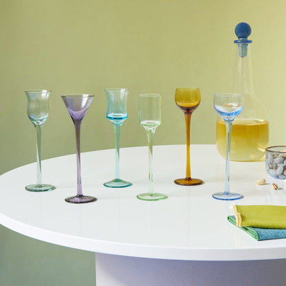 Long Stem Cordial Glass Set - 6 Piece