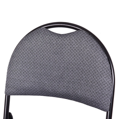 Costway Folding Chairs With Fabric Upholstered Padded Seats And Metal Frame - Set Of 6