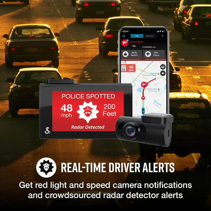 Cobra SC 400D Front And Rear Dash Camera With Kober 2.5A Micro USB Hardwire Kit