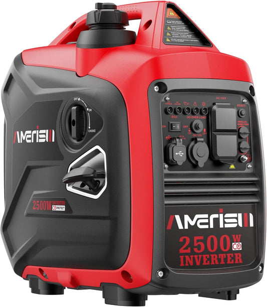 2500-Watt Gas Powered Portable Inverter Generator With CO Sensor