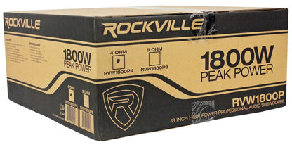 Rockville 18in 1800 Watt Mid-Bass Car Audio Speaker - RVW1800P4