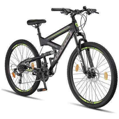 Licorne Bike Strong 2D Premium Hardtail Mountain Bike - Aluminum Frame, 21-Speed Drivetrain