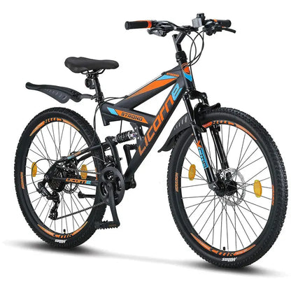 Licorne Bike Strong 2D Premium Hardtail Mountain Bike - Aluminum Frame, 21-Speed Drivetrain