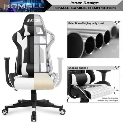 PU Leather Ergonomic Gaming Chair - High Back