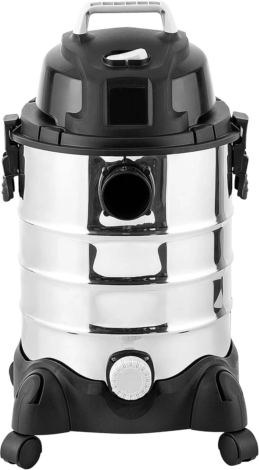 Wet-Dry Vacuum Cleaner, 4-Gallon, 3 Horsepower, Stainless Steel, Gray/Black