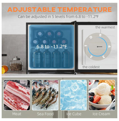 Mini Upright Freezer 1.1 Cu.Ft, Silver