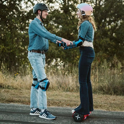 Hover-1 Rebel Kids Hoverboard With LED Headlight, 6 mph Max Speed, 130 lbs Max Weight, 3 Miles Max Distance - Pink Zebra