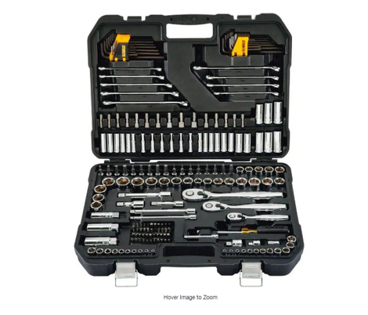 200-Piece Mechanics Tool Set, 1/4, 3/8 And 1/2-Inch Drive, Polished Chrome