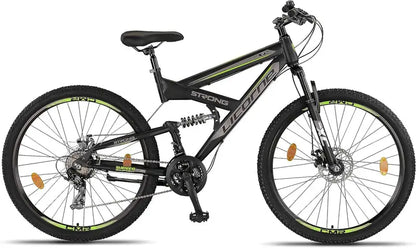 Licorne Bike Strong 2D Premium Hardtail Mountain Bike - Aluminum Frame, 21-Speed Drivetrain