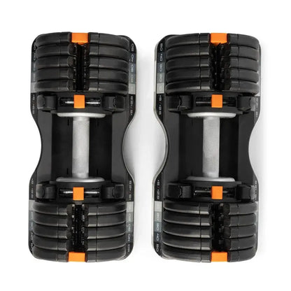 NordicTrack Select-A-Weight Adjustable Dumbbell Set, 55 lb Pair - Easy Dial-Select Mechanism