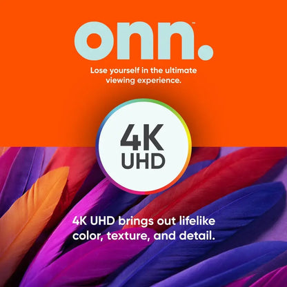 onn. 50 inch Class 4K UHD LED Roku Smart TV - 2160p