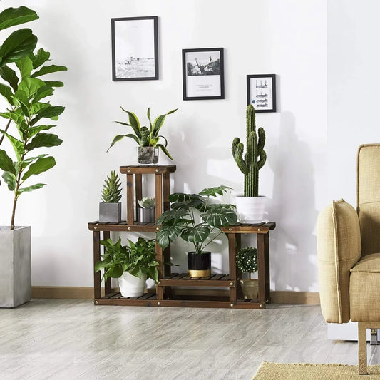 Wooden Plant Display Stand - Fir Wood
