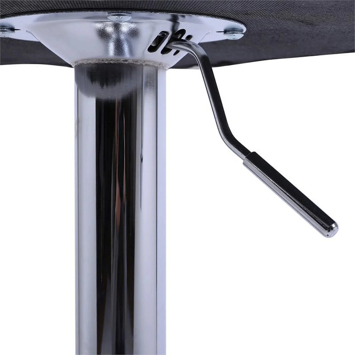 Alexent 2-Piece Swivel Bar Stools, Dark Blue, 43.7-51.6 H, 19.3 W x 18.1 D - Silver Footrest