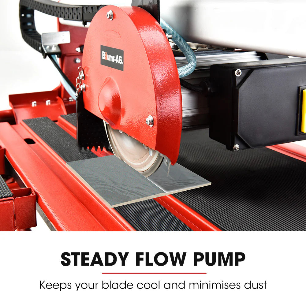 BAUMR-AG 800W Wet Tile Saw With 200mm (8 inch) Diamond Blade And 720mm Cutting Length - BTS210