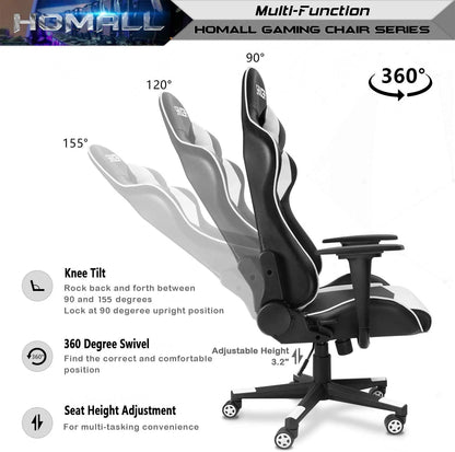 PU Leather Ergonomic Gaming Chair - High Back