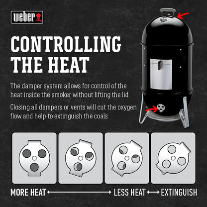 Weber Smokey Mountain Cooker Smoker 18.5 In.