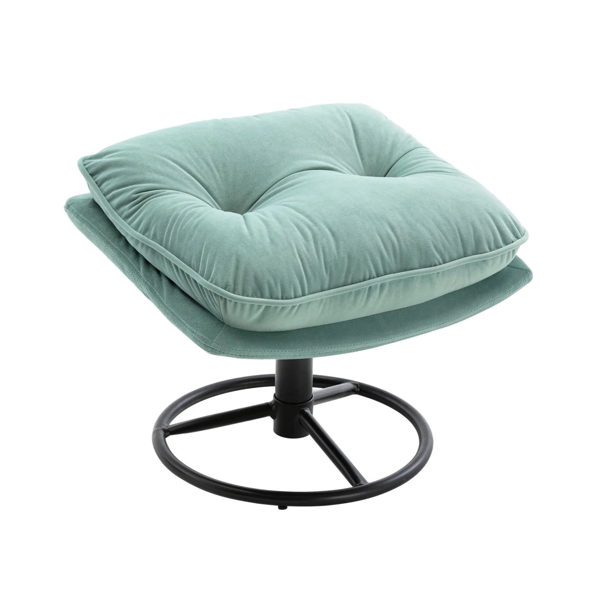 Velvet Swivel Accent Chair With Ottoman Set, Pink, 31.73 x 33.5 x 33.78 Inches