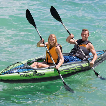 Intex Challenger K2 Inflatable 2-Person Recreational Kayak With Paddles And Hand Pump - 68306EP