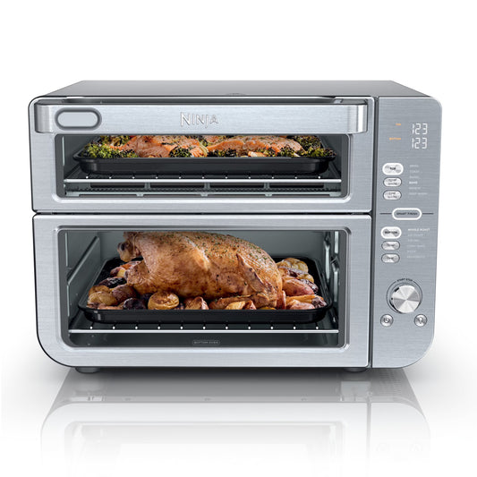 Ninja Air Fry Basket With 2 Sheet Pans, 2 Wire Racks And Crumb Tray - DCT601