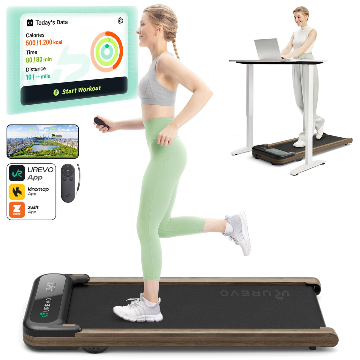 Smart Compact Under-Desk Walking Pad Treadmill