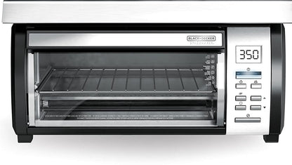BLACK+DECKER SpaceMaker Under-Counter Toaster Oven, Black/Stainless Steel - TROS1000D