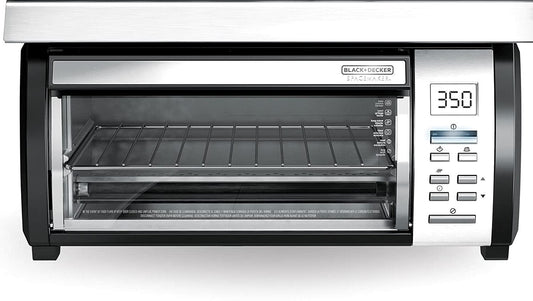 BLACK+DECKER SpaceMaker Under-Counter Toaster Oven, Black/Stainless Steel - TROS1000D