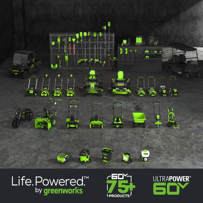 Greenworks Cordless Edger 60V 8 in Brushless With 2.0 Ah Battery And Charger