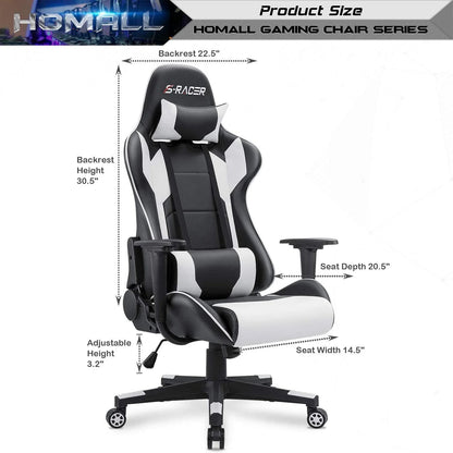 PU Leather Ergonomic Gaming Chair - High Back