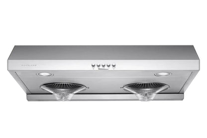 Hauslane Under Cabinet Range Hood 30-inch Full Stainless Steel, Fits 6 Inch Round Ducts - C100