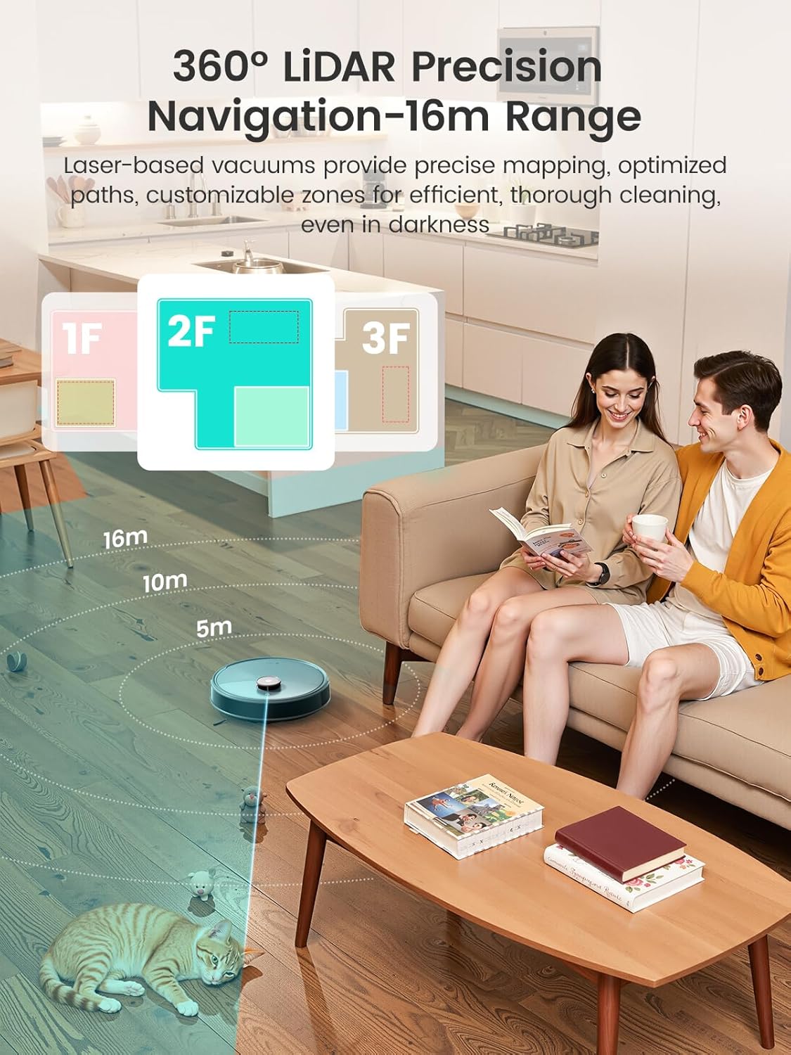 Lefant LiDAR Robot Vacuum And Mop, 20,000Pa Suction, 90-Day Self-Emptying - M3 Max