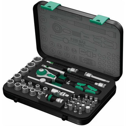 Wera Metric 1/4 in Drive Speed Ratchet Set, 42-Piece - Zyklop