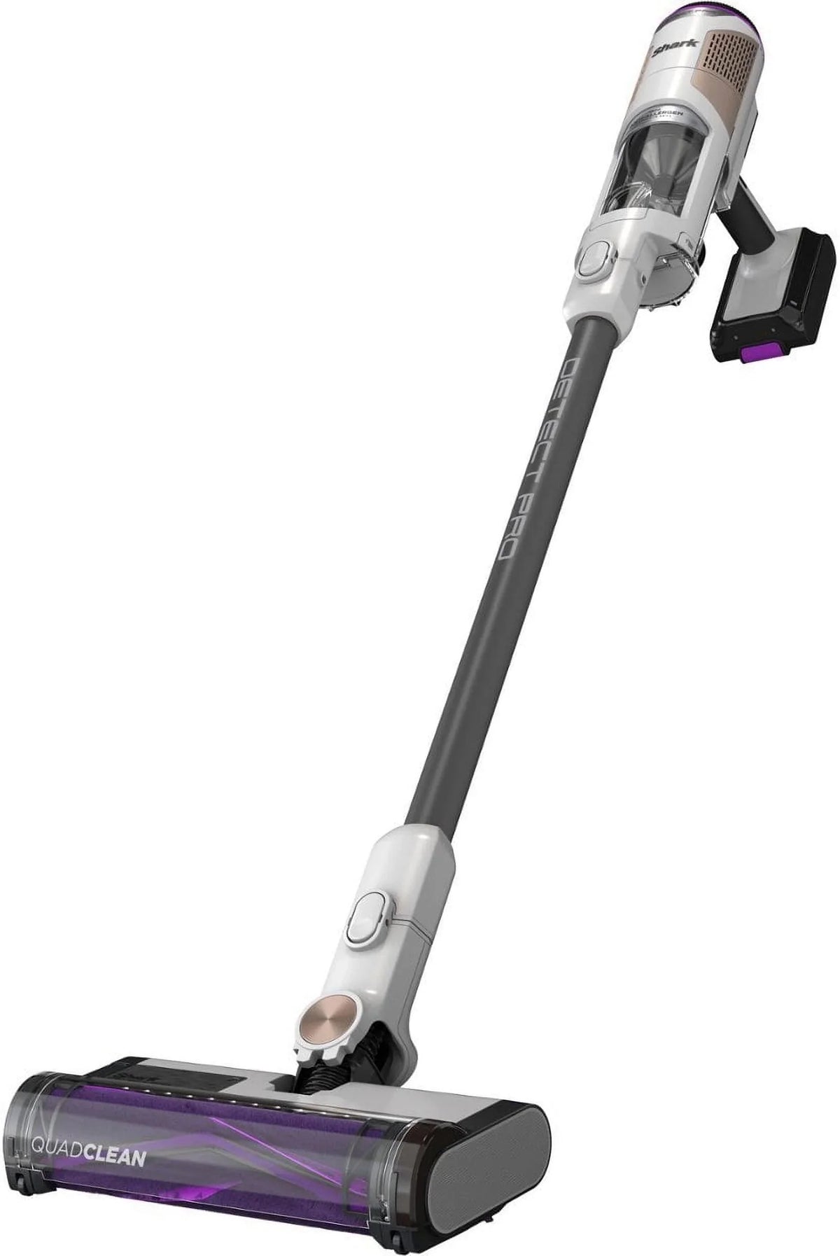 Shark Cordless HEPA QuadClean Multi-Surface Stick Vacuum, Grey/Brass - R-IW1111 (Refurbished)
