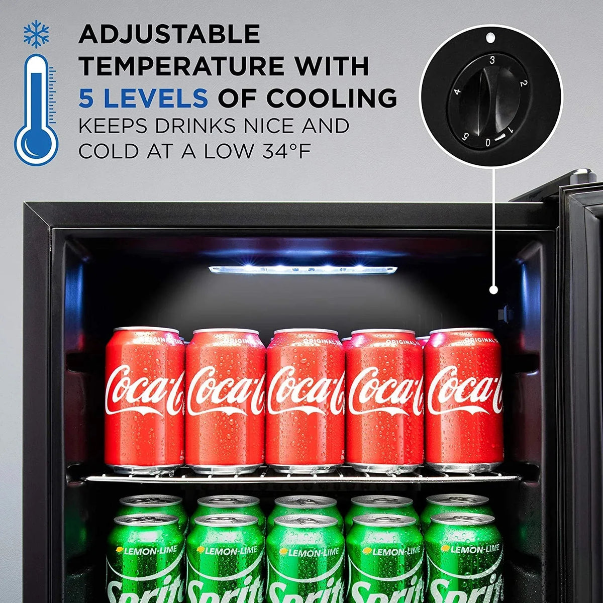 Ivation Freestanding Wine Cellar Mini Fridge, 101-Bottle, Stainless Steel